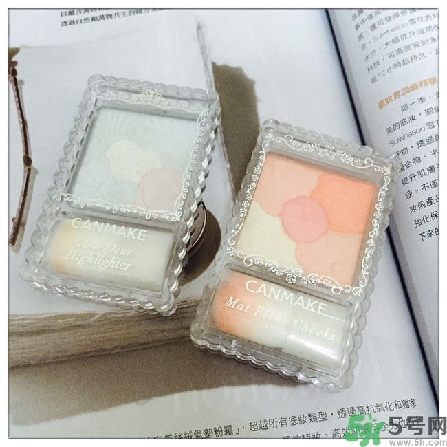 canmake花瓣腮紅色號對比圖？canmake五色花瓣腮紅試色