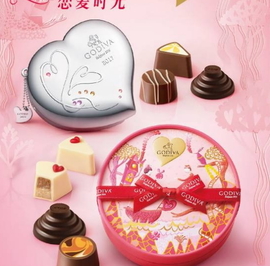 godiva2017情人節(jié)巧克力多少錢？sanrio和?歌帝梵合作情人節(jié)巧克力