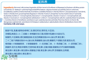 合生元奶粉配方表 合生元奶粉配方表說明 合生元奶粉配方表 合生元奶粉配方表說明