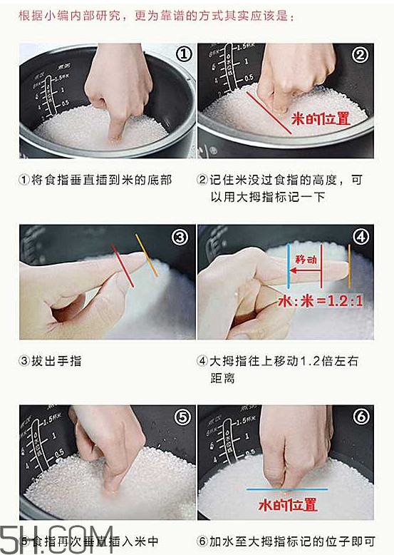 煮飯用熱水還是冷水？煮飯要放多少水