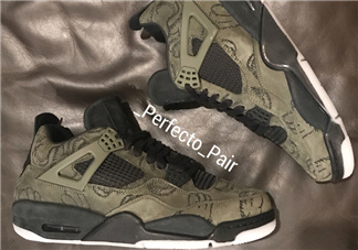 kaws與air jordan 4聯(lián)名橄欖綠版本實物什么樣？