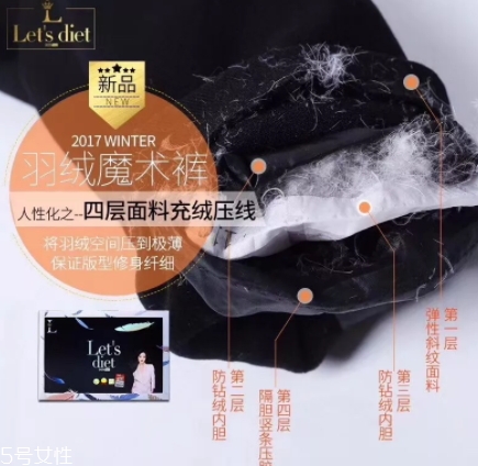 lets diet羽絨褲怎么樣？lets diet兩款尺碼選擇